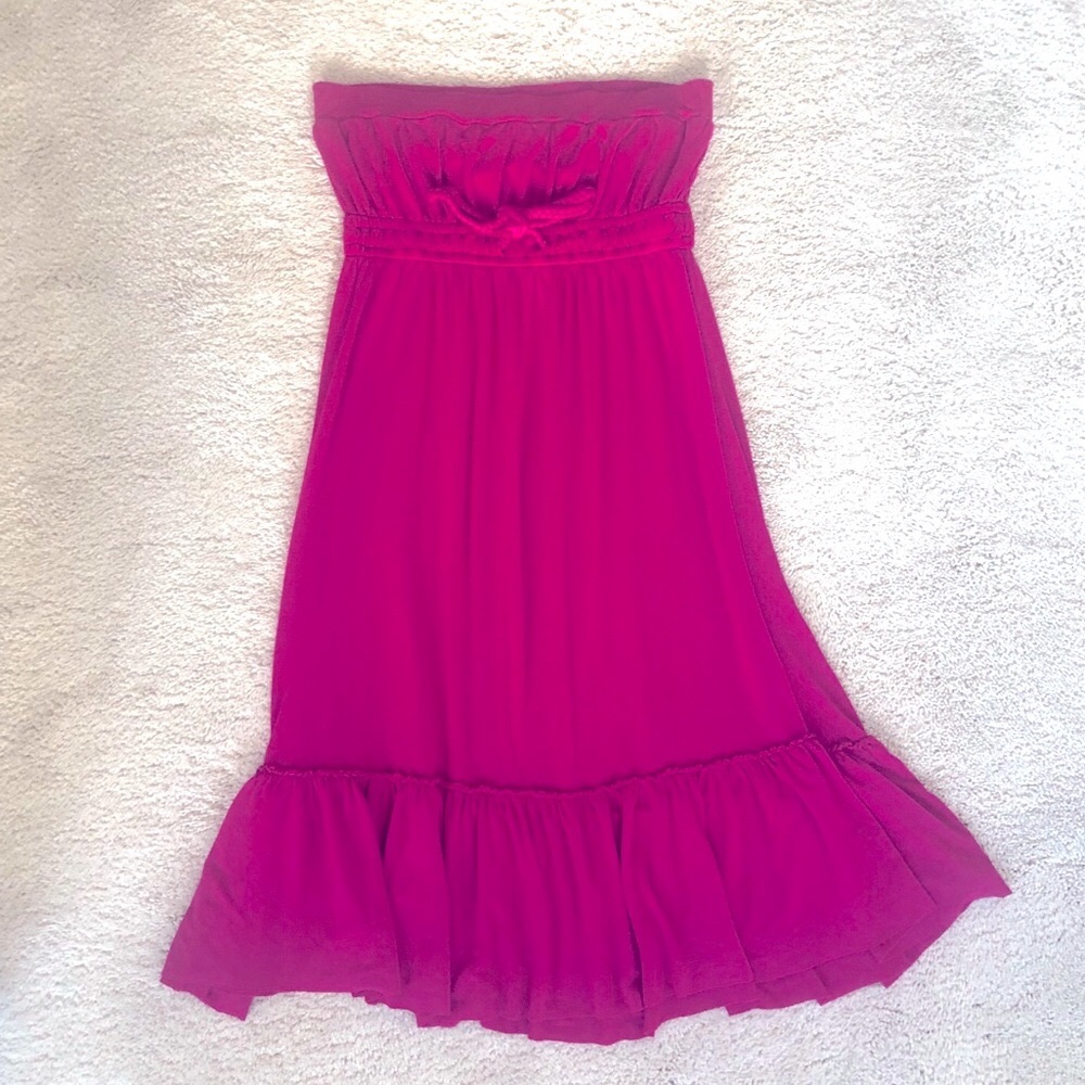 Pink strapless dress